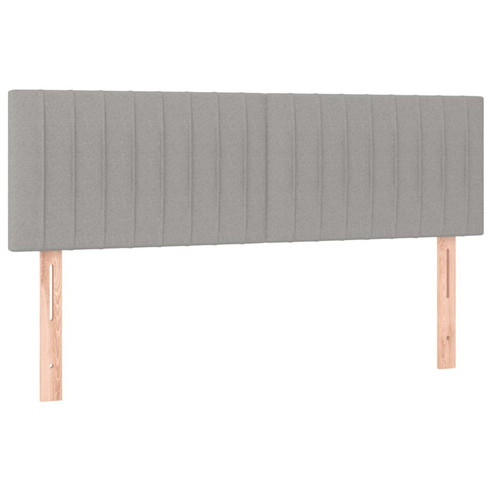 Pat box spring cu saltea, gri deschis, 140x190 cm, textil - WALTI WALTI