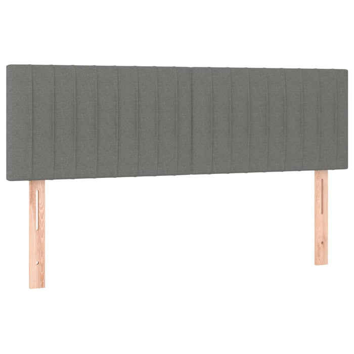 Pat box spring cu saltea, gri închis, 140x190 cm, textil - WALTI WALTI