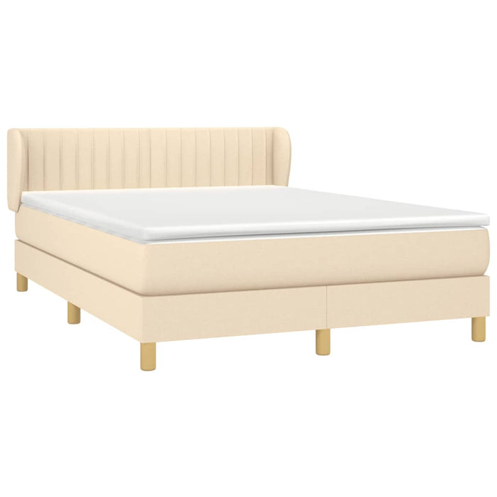 Pat continental cu saltea, crem, 140x200 cm, material textil - WALTI WALTI