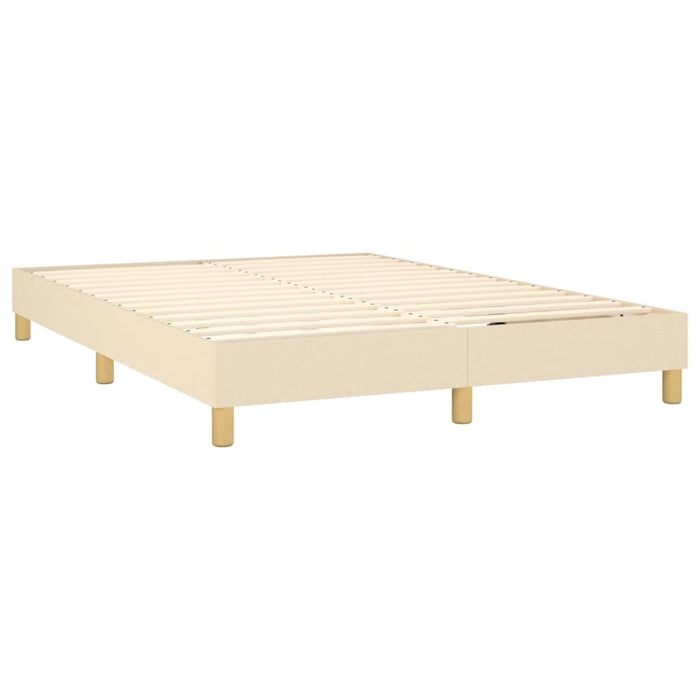 Pat continental cu saltea, crem, 140x200 cm, material textil - WALTI WALTI