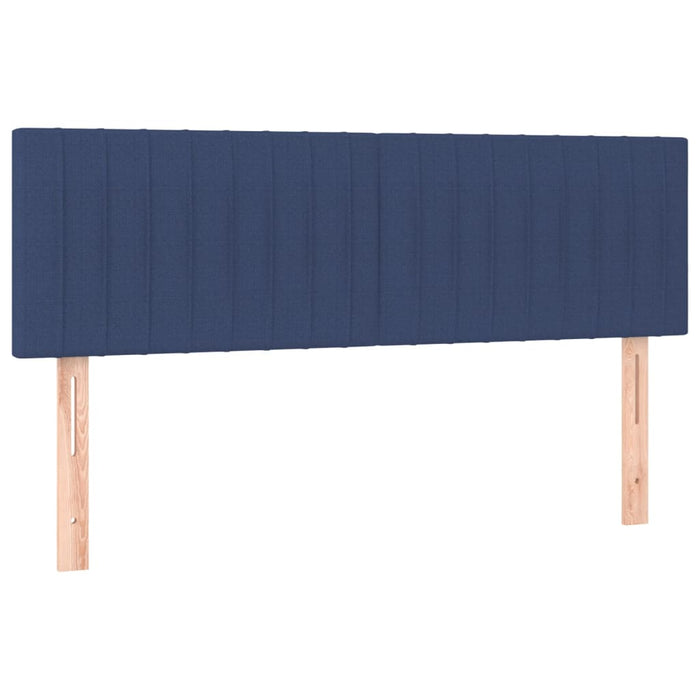 Pat continental cu saltea, albastru, 140x200cm, material textil - WALTI WALTI