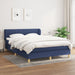 Pat continental cu saltea, albastru, 140x200cm, material textil - WALTI WALTI