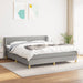 Pat continental cu saltea, gri deschis, 160x200 cm, textil - WALTI WALTI