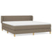 Pat box spring cu saltea, gri taupe, 160x200 cm material textil - WALTI WALTI