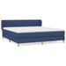 Pat box spring cu saltea, albastru, 180x200 cm, material textil - WALTI WALTI