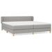 Pat box spring cu saltea, gri deschis, 200x200 cm, textil - WALTI WALTI