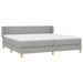 Pat box spring cu saltea, gri deschis, 200x200 cm, textil - WALTI WALTI