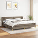 Pat box spring cu saltea, gri taupe, 200x200 cm, textil - WALTI WALTI