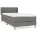 Pat box spring cu saltea, gri închis, 80x200 cm, textil - WALTI WALTI