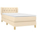 Pat box spring cu saltea, crem, 80x200 cm, textil - WALTI WALTI