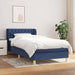 Pat box spring cu saltea, albastru, 80x200 cm, textil - WALTI WALTI