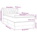 Pat box spring cu saltea, crem, 90x190 cm, textil - WALTI WALTI