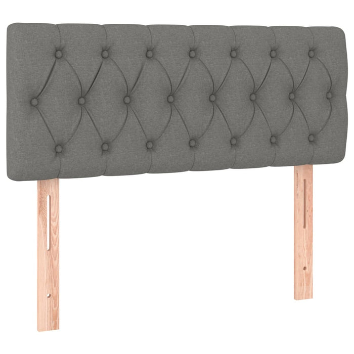 Pat box spring cu saltea, gri închis, 90x200 cm, textil - WALTI WALTI