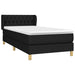 Pat box spring cu saltea, negru, 100x200 cm, textil - WALTI WALTI
