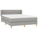 Pat box spring cu saltea, gri deschis, 140x190 cm, textil - WALTI WALTI