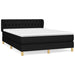 Pat box spring cu saltea, negru, 140x190 cm, textil - WALTI WALTI