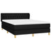Pat box spring cu saltea, negru, 140x190 cm, textil - WALTI WALTI