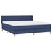 Pat continental cu saltea, albastru, 160x200cm, material textil - WALTI WALTI