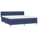 Pat box spring cu saltea, albastru, 180x200 cm, material textil - WALTI WALTI