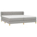 Pat box spring cu saltea, gri deschis, 200x200 cm, textil - WALTI WALTI