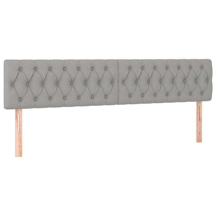 Pat box spring cu saltea, gri deschis, 200x200 cm, textil - WALTI WALTI