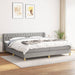 Pat box spring cu saltea, gri deschis, 200x200 cm, textil - WALTI WALTI