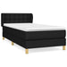 Pat box spring cu saltea, negru, 80x200 cm, textil - WALTI WALTI