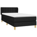 Pat box spring cu saltea, negru, 90x200 cm, textil - WALTI WALTI