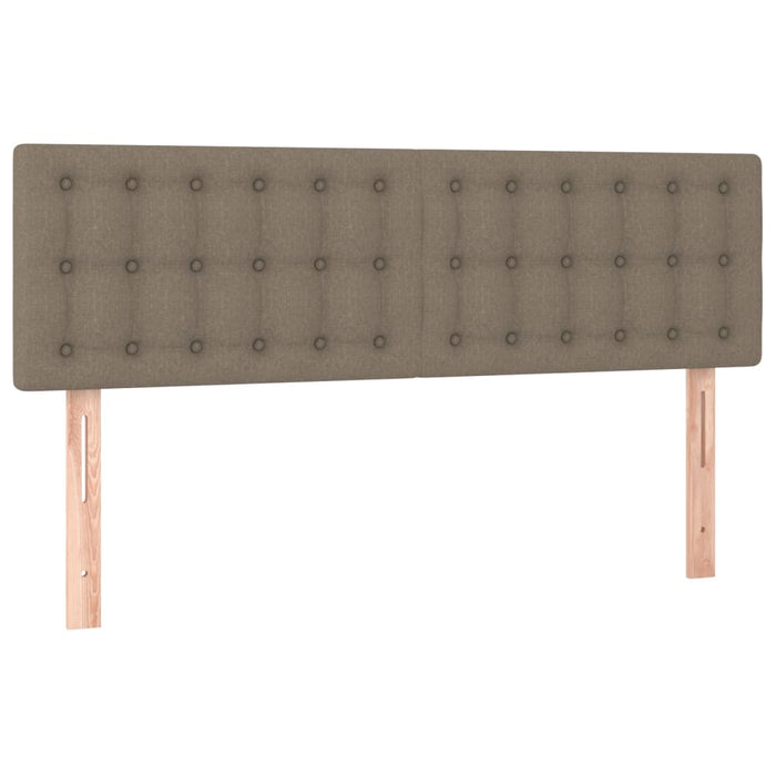 Pat continental cu saltea gri taupe 140x200 cm material textil - WALTI WALTI