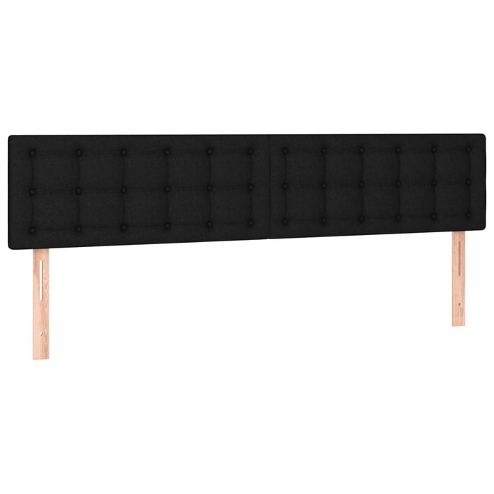 Pat box spring cu saltea, negru, 160x200 cm, textil - WALTI WALTI