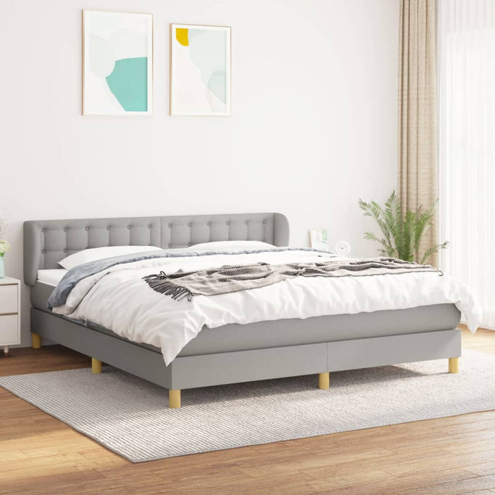 Pat continental, gri deschis, 180x200 cm, material textil - WALTI WALTI