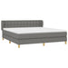 Pat box spring cu saltea, gri închis, 180x200 cm, textil - WALTI WALTI