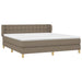 Pat continental cu saltea, gri taupe, 180x200 cm, textil - WALTI WALTI