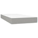 Pat box spring cu saltea, gri deschis, 200x200 cm, textil - WALTI WALTI