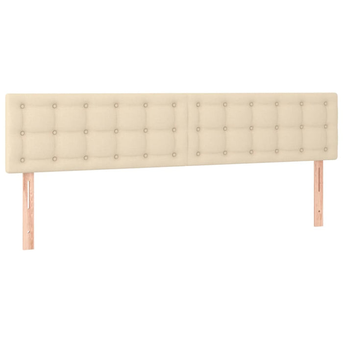 Pat box spring cu saltea, crem, 200x200 cm, textil WALTI