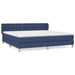 Pat box spring cu saltea, albastru, 200x200 cm, textil - WALTI WALTI