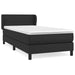 Pat continental cu saltea, negru, 80x200 cm, piele ecologică - WALTI WALTI