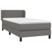 Pat box spring cu saltea, gri, 80x200 cm, piele ecologică - WALTI WALTI