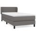 Pat box spring cu saltea, gri, 90x190 cm, piele ecologică - WALTI WALTI