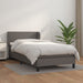 Pat box spring cu saltea, gri, 90x200 cm, piele ecologică - WALTI WALTI