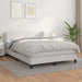 Pat box spring cu saltea, alb, 140x190 cm, piele ecologică - WALTI WALTI