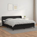 Pat box spring cu saltea, negru, 180x200 cm, piele ecologică - WALTI WALTI