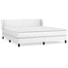 Pat box spring cu saltea, alb, 180x200 cm, piele ecologică - WALTI WALTI