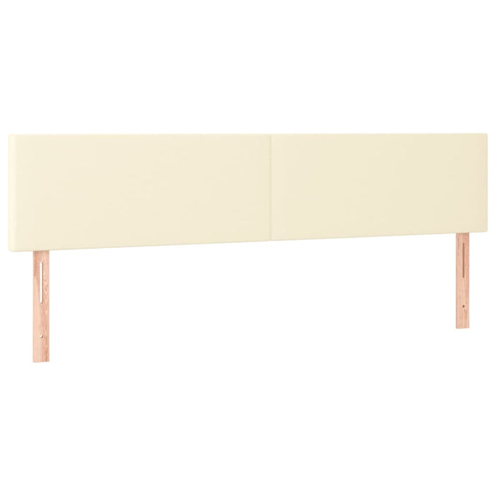 Pat cu arcuri, cu saltea, crem, 180x200 cm, piele ecologică - WALTI WALTI