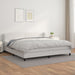 Pat continental cu saltea, alb, 200x200 cm, piele ecologică - WALTI WALTI
