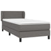 Pat box spring cu saltea, gri, 100x200 cm, piele ecologică - WALTI WALTI