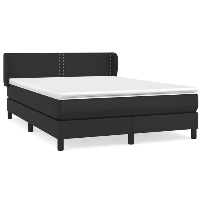 Pat box spring cu saltea, negru, 140x200 cm, piele ecologică - WALTI WALTI