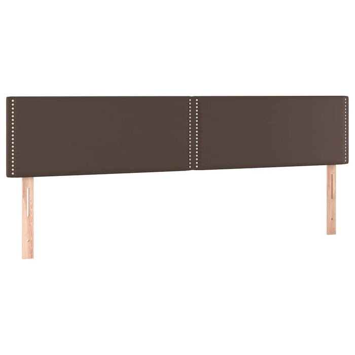 Pat box spring cu saltea, maro, 160x200 cm, piele ecologică WALTI