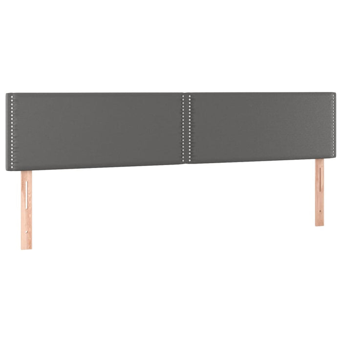 Pat cu arcuri, cu saltea, gri, 200x200 cm, piele ecologică - WALTI WALTI