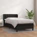 Pat continental cu saltea, negru, 80x200 cm, piele ecologică - WALTI WALTI